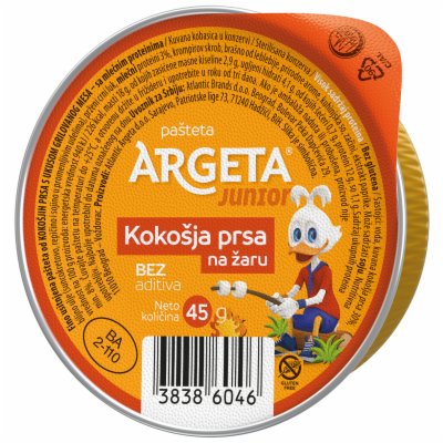 PAŠTETA KOKOŠIJA JUNIOR PRSA NA ŽARU ARGETA 45G