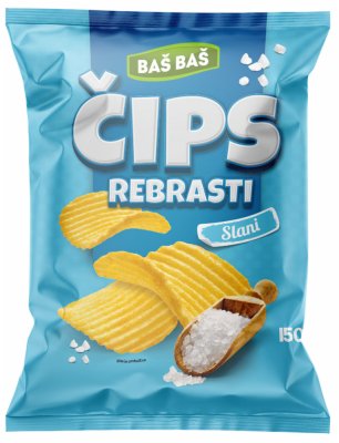 ČIPS REBRASTI SLANI BAŠ BAŠ 150G