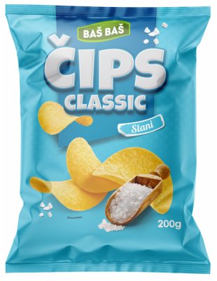 ČIPS CLASSIC SLANI BAŠ BAŠ 200G