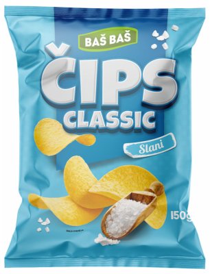 ČIPS CLASSIC SLANI BAŠ BAŠ 150G