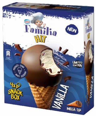 SLADOLED MULTIPACK KORNET VANILA FAMILIA 340ML