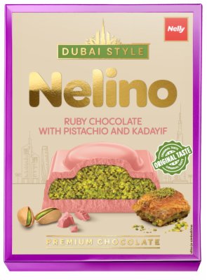 ČOKOLADA MLEČNA DUBAI RUBY NELINO 62G