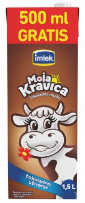 MLEKO ČOKOLADNO MOJA KRAVICA 1L+500ML GRATIS TB