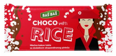 MLEČNA KAKAO TABLA RIŽA BAŠ BAŠ 130G