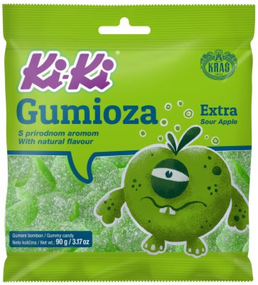 BOMBONE GUMENE GUMIOZA SOUR APPLE KIKI 90G